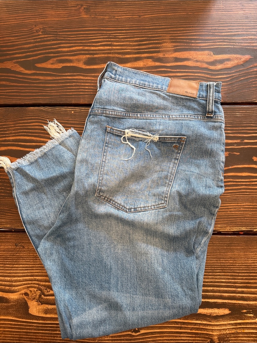 Madewell Light Blue Straight-Leg Women's Jeans